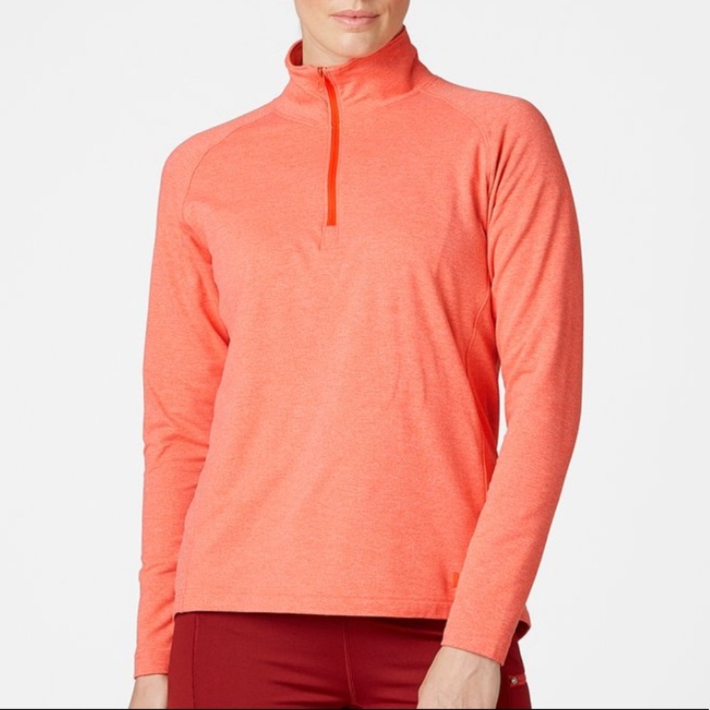Helly Hansen Coral Pink Half-Zip Pullover Hoodie